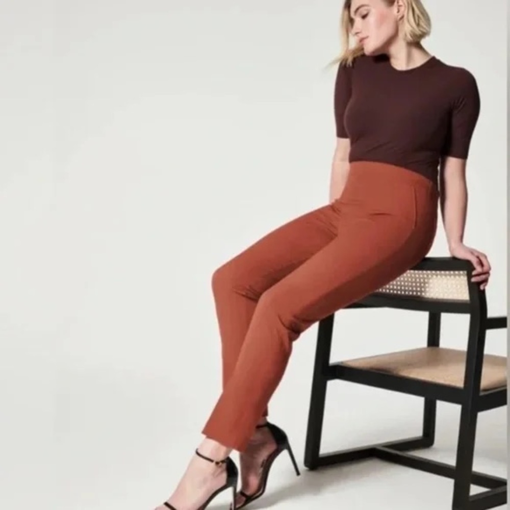 SPANX On-the-Go Ankle Slim Straight Pant IN Bronze Glow